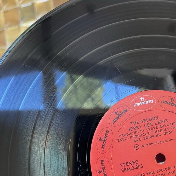 Jerry Lee Lewis The Session 2x Vinyl LP 1973 Die Cut Gatefold Mercury SRM-2-803 - Picture 8 of 16